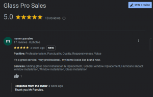 Customer review at Google My Business