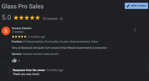 Customer review at Google My Business